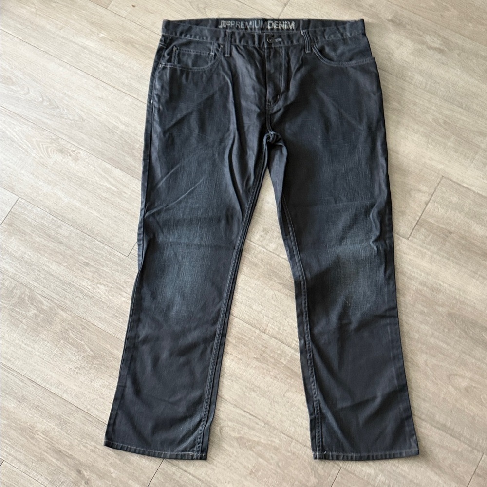 JF J.Ferrar Men's Dark Gray Straight Jeans